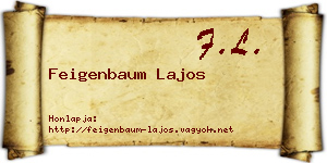 Feigenbaum Lajos névjegykártya
